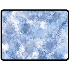 Blue Alcohol Ink Double Sided Fleece Blanket (large) 