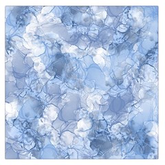 Blue Alcohol Ink Large Satin Scarf (square) by Dazzleway