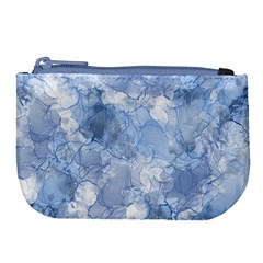 Blue Alcohol Ink Large Coin Purse by Dazzleway