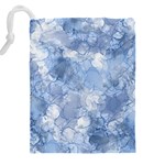 Blue alcohol ink Drawstring Pouch (5XL) Back