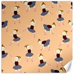 Cute  Pattern With  Dancing Ballerinas On Pink Background Canvas 20  x 20  19 x19.27  Canvas - 1