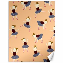 Cute  Pattern With  Dancing Ballerinas On Pink Background Canvas 36  X 48  by EvgeniiaBychkova