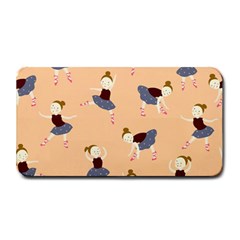 Cute  Pattern With  Dancing Ballerinas On Pink Background Medium Bar Mats by EvgeniiaBychkova