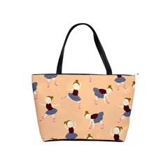 Cute  Pattern With  Dancing Ballerinas On Pink Background Classic Shoulder Handbag