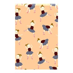 Cute  Pattern With  Dancing Ballerinas On Pink Background Shower Curtain 48  X 72  (small)  by EvgeniiaBychkova