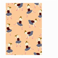 Cute  Pattern With  Dancing Ballerinas On Pink Background Small Garden Flag (two Sides)