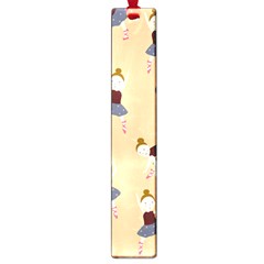 Cute  Pattern With  Dancing Ballerinas On Pink Background Large Book Marks by EvgeniiaBychkova