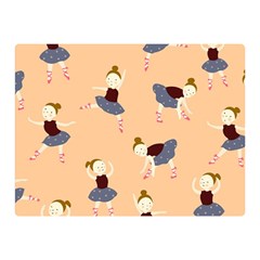 Cute  Pattern With  Dancing Ballerinas On Pink Background Double Sided Flano Blanket (mini)  by EvgeniiaBychkova