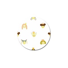 Cute Delicate Seamless Pattern With Little Princesses In Scandinavian Style With Texture Of Natural Golf Ball Marker by EvgeniiaBychkova