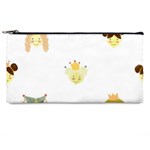 Cute Delicate Seamless Pattern With Little Princesses In Scandinavian Style With Texture Of Natural Pencil Case Front