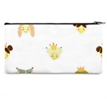 Cute Delicate Seamless Pattern With Little Princesses In Scandinavian Style With Texture Of Natural Pencil Case Back