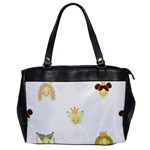 Cute Delicate Seamless Pattern With Little Princesses In Scandinavian Style With Texture Of Natural Oversize Office Handbag Front