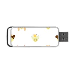 Cute Delicate Seamless Pattern With Little Princesses In Scandinavian Style With Texture Of Natural Portable Usb Flash (two Sides) by EvgeniiaBychkova