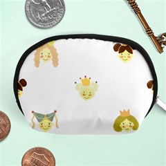 Cute Delicate Seamless Pattern With Little Princesses In Scandinavian Style With Texture Of Natural Accessory Pouch (medium) by EvgeniiaBychkova