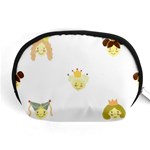 Cute Delicate Seamless Pattern With Little Princesses In Scandinavian Style With Texture Of Natural Accessory Pouch (Medium) Front