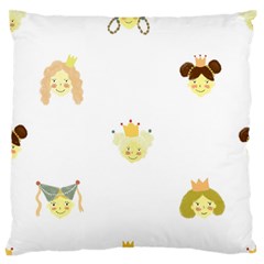 Cute Delicate Seamless Pattern With Little Princesses In Scandinavian Style With Texture Of Natural Standard Flano Cushion Case (one Side) by EvgeniiaBychkova