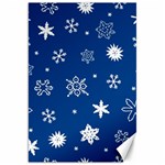 Christmas Seamless Pattern With White Snowflakes On The Blue Background Canvas 20  x 30  19.62 x28.9  Canvas - 1