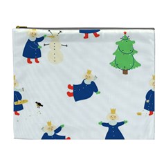 Funny  Winter Seamless Pattern With Little Princess And Her Christmas Cosmetic Bag (xl) by EvgeniiaBychkova