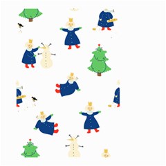 Funny  Winter Seamless Pattern With Little Princess And Her Christmas Small Garden Flag (two Sides) by EvgeniiaBychkova