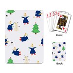 Funny  Winter Seamless Pattern With Little Princess And Her Christmas Playing Cards Single Design (Rectangle) Back