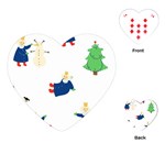 Funny  Winter Seamless Pattern With Little Princess And Her Christmas Playing Cards Single Design (Heart) Front