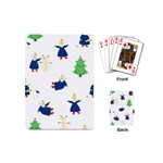 Funny  Winter Seamless Pattern With Little Princess And Her Christmas Playing Cards Single Design (Mini) Back