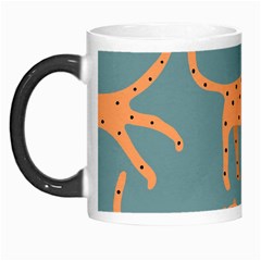 Vector Seamless Pattern With Cute Orange And  Cheetahs On The Blue Background  Tropical Animals Morph Mugs by EvgeniiaBychkova