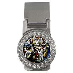 Christian Window Glass Art Print Money Clips (cz)  by dflcprintsclothing