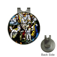 Christian Window Glass Art Print Hat Clips With Golf Markers by dflcprintsclothing