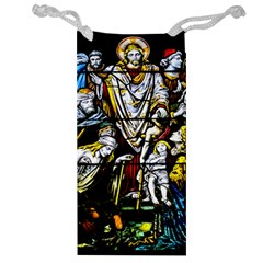 Christian Window Glass Art Print Jewelry Bag by dflcprintsclothing