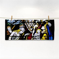 Christian Window Glass Art Print Hand Towel by dflcprintsclothing