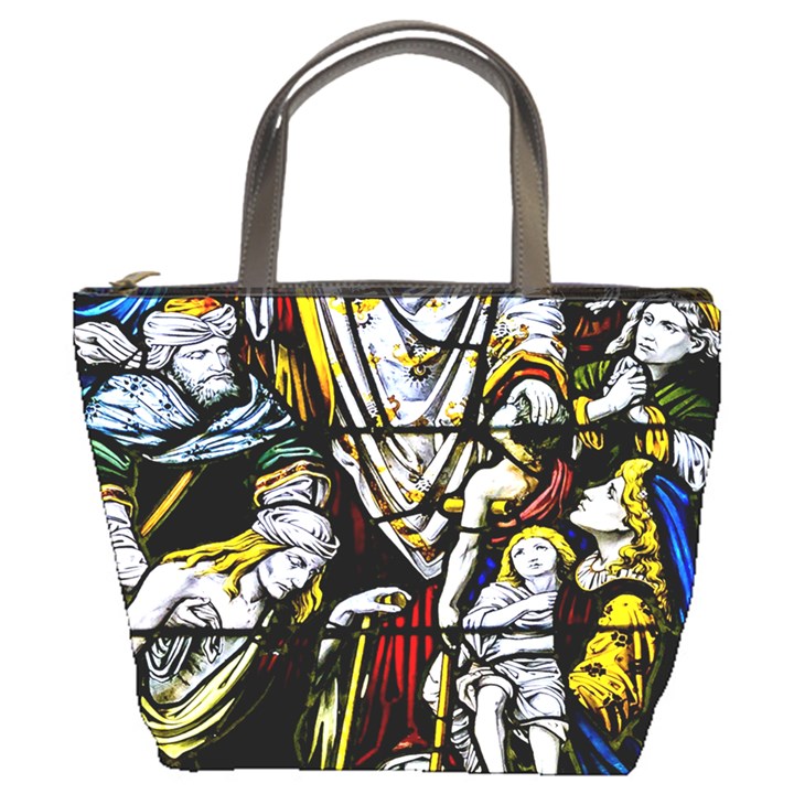 Christian Window Glass Art Print Bucket Bag