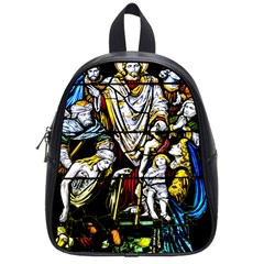 Christian Window Glass Art Print School Bag (small) by dflcprintsclothing