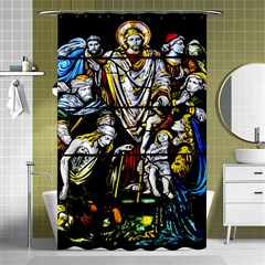 Christian Window Glass Art Print Shower Curtain 48  X 72  (small)  by dflcprintsclothing