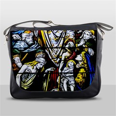 Christian Window Glass Art Print Messenger Bag by dflcprintsclothing