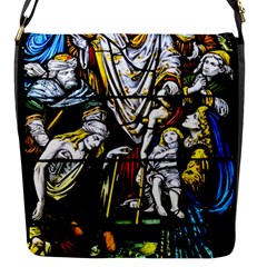 Christian Window Glass Art Print Flap Closure Messenger Bag (s) by dflcprintsclothing