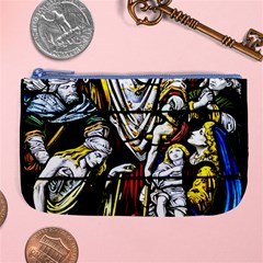 Christian Window Glass Art Print Large Coin Purse by dflcprintsclothing