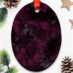 Purple alcohol ink Ornament (Oval) Front