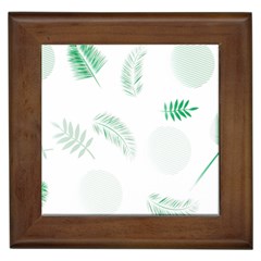 Flower Branch Corolla Wreath Vector Framed Tile