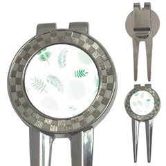 Flower Branch Corolla Wreath Vector 3-in-1 Golf Divots