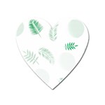 Flower Branch Corolla Wreath Vector Heart Magnet Front