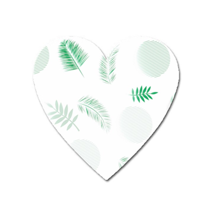 Flower Branch Corolla Wreath Vector Heart Magnet