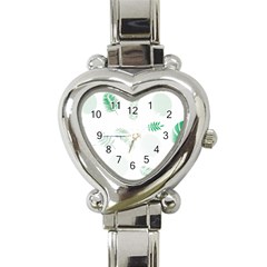 Flower Branch Corolla Wreath Vector Heart Italian Charm Watch