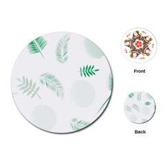 Flower Branch Corolla Wreath Vector Playing Cards Single Design (round)