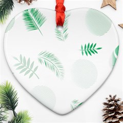 Flower Branch Corolla Wreath Vector Heart Ornament (two Sides)