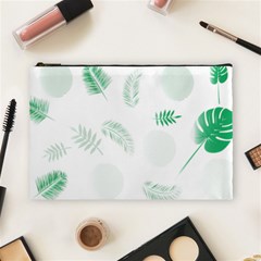 Flower Branch Corolla Wreath Vector Cosmetic Bag (large)