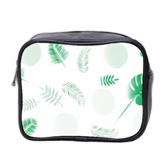 Flower Branch Corolla Wreath Vector Mini Toiletries Bag (two Sides)