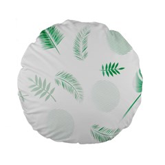 Flower Branch Corolla Wreath Vector Standard 15  Premium Flano Round Cushions