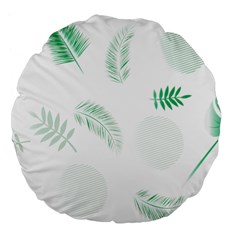 Flower Branch Corolla Wreath Vector Large 18  Premium Flano Round Cushions