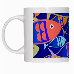 Sea Fish Illustrations White Mugs by Mariart